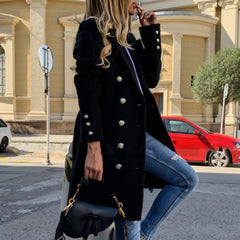 Trench Notch Collar Double Breasted Vintage Coat
