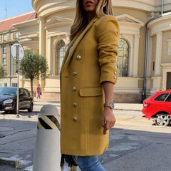 Trench Notch Collar Double Breasted Vintage Coat