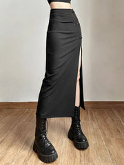 Split Casual All-Match Hot Street Outing Skirt