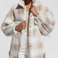 Mabel Plaid Teddy Jacket