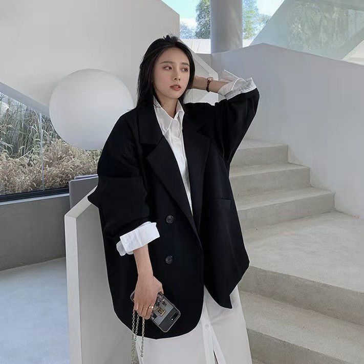 Minimalist Solid Outwear Loose Elegant Blazer
