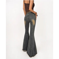 Korean Wide-legged Bell-bottoms Denim Pants
