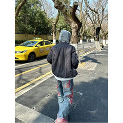 Waist Hip Hop Wide Leg Denim Pants