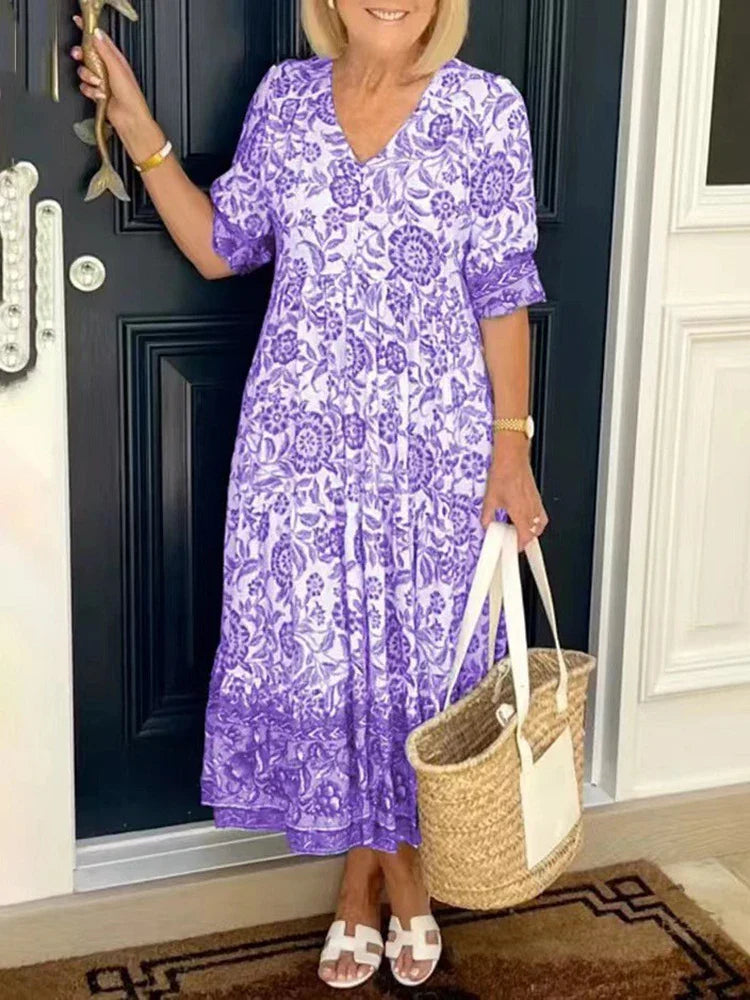 Fashion Female Loose Oversized Beach Party Boho Dress