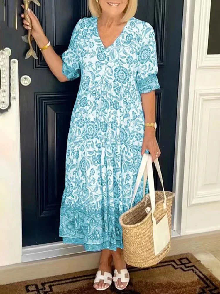 Fashion Female Loose Oversized Beach Party Boho Dress