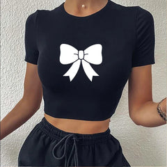 Bow Tie Y2K Custom Crop Top Fairy Grunge Crop Top