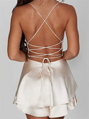 Sleeveless Strap A-Line Party Club Mini Dress