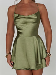 Sleeveless Strap A-Line Party Club Mini Dress