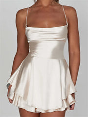 Sleeveless Strap A-Line Party Club Mini Dress