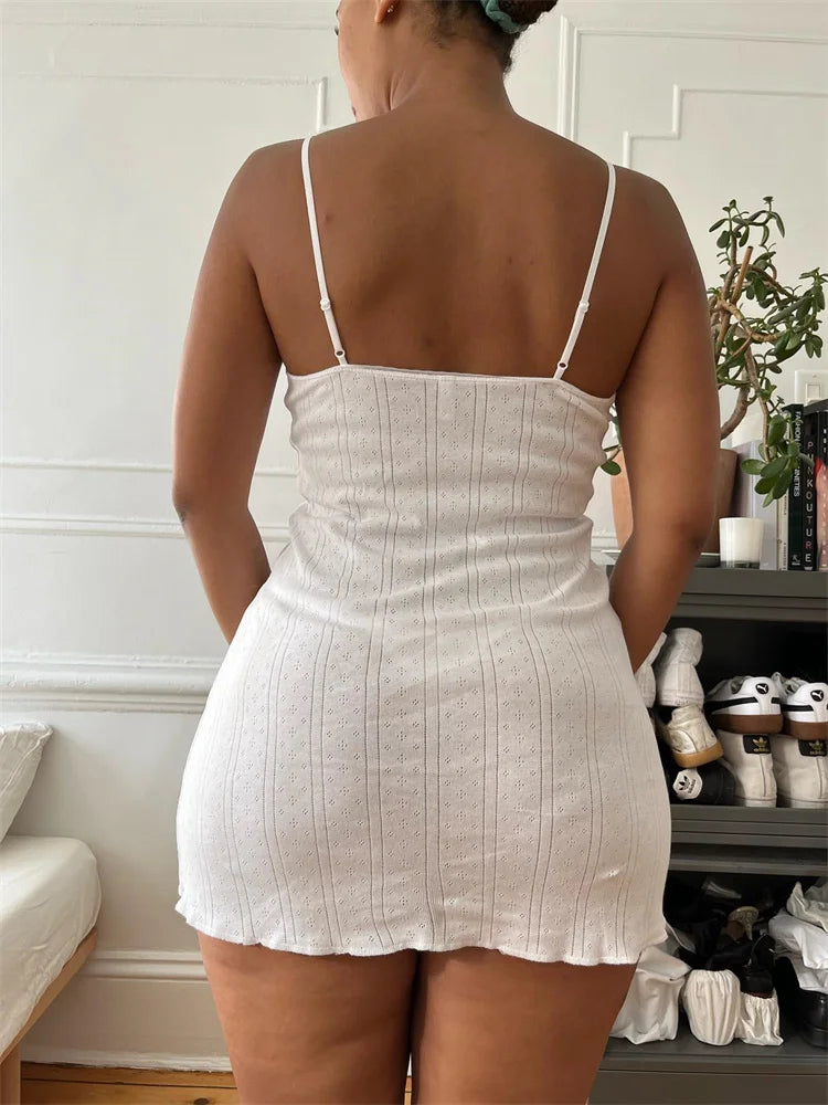 Fairy Aesthetic V-neck Spaghetti Strap Mini Dress