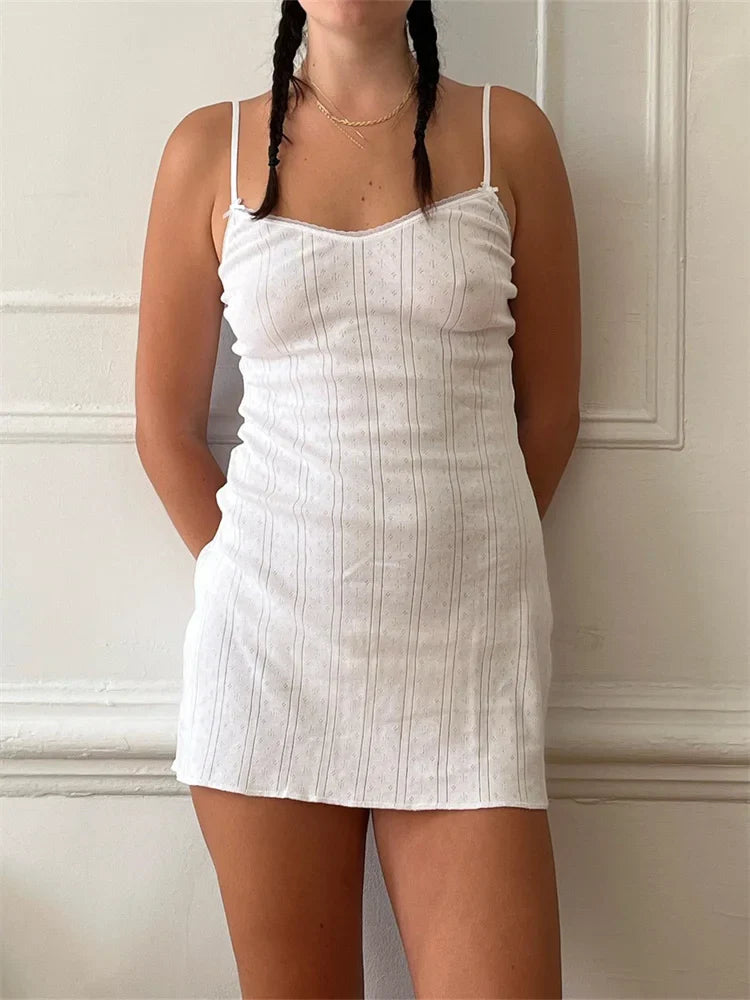 Fairy Aesthetic V-neck Spaghetti Strap Mini Dress
