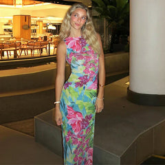 New Chic Sensational Vibrant Nightclub-ready Flirty Maxi Dress