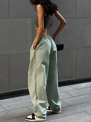 Vintage Baggy Streetwear Pockets Wide Leg High Waist Straight Denim Trouser