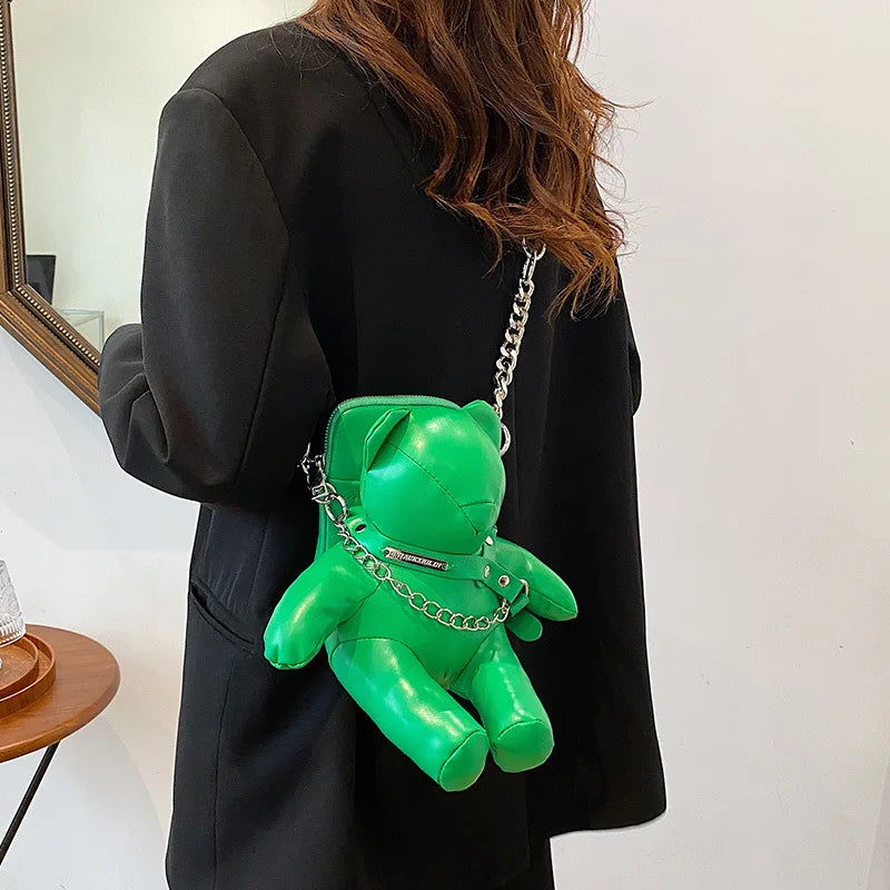 Creative PU Coffin Shape Embroidery Crossbody Shoulder Bag Office Travel Phone Handbag