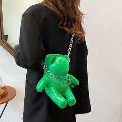 Creative PU Coffin Shape Embroidery Crossbody Shoulder Bag Office Travel Phone Handbag
