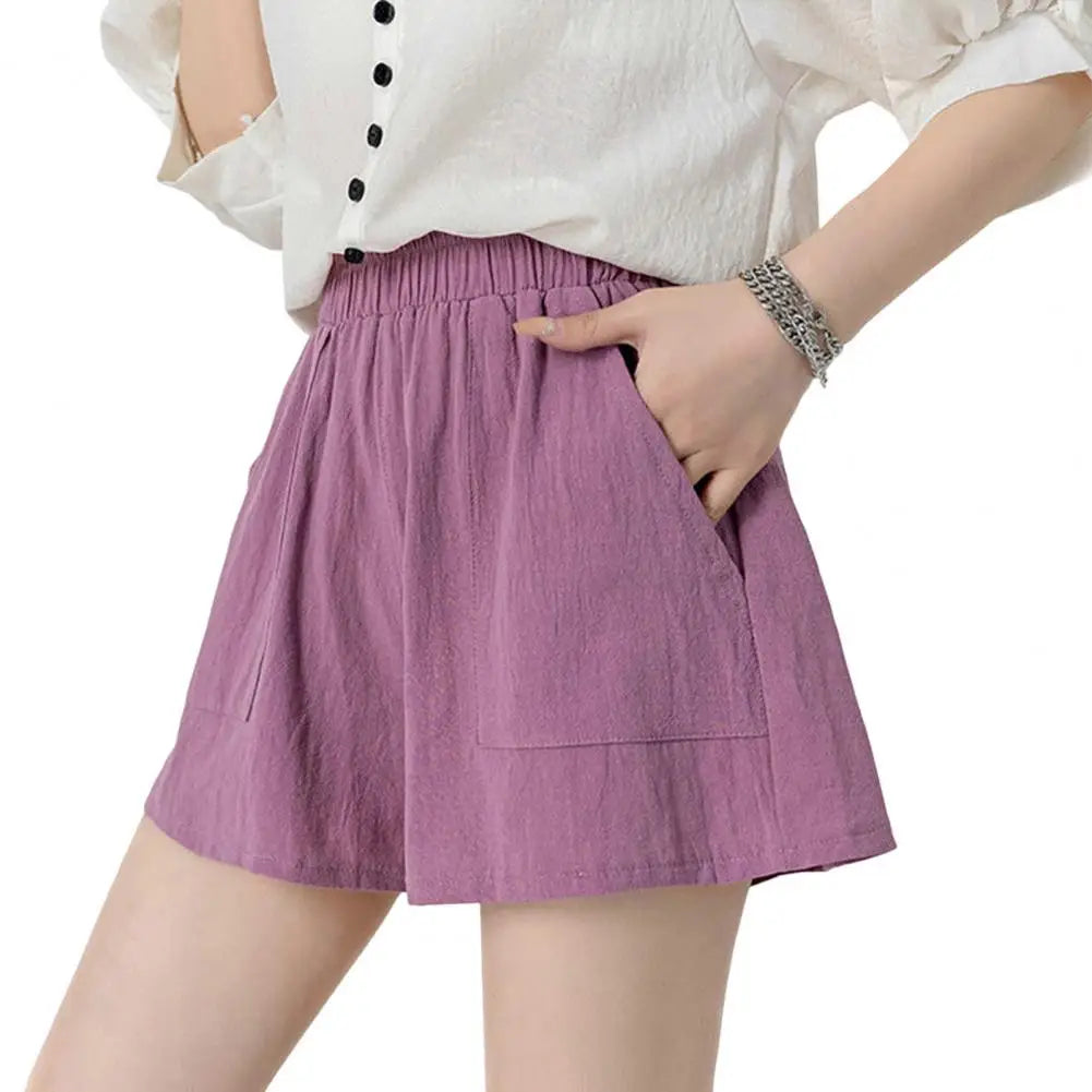 Linen Gym Workout Cotton Pants High Waisted Ladies Femme Sport Femme Streetwear Short