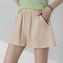 Linen Gym Workout Cotton Pants High Waisted Ladies Femme Sport Femme Streetwear Short