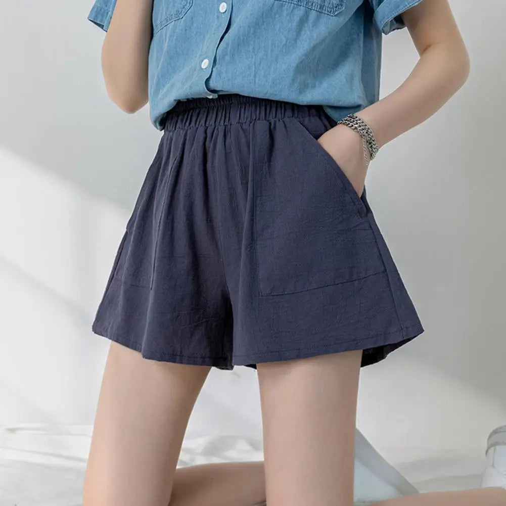 Linen Gym Workout Cotton Pants High Waisted Ladies Femme Sport Femme Streetwear Short