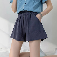 Linen Gym Workout Cotton Pants High Waisted Ladies Femme Sport Femme Streetwear Short