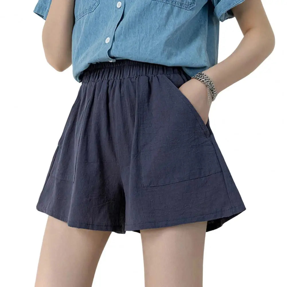 Linen Gym Workout Cotton Pants High Waisted Ladies Femme Sport Femme Streetwear Short