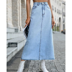 Elegant Summer Knitted Sheer Elastic Tube Translucent Nightclub Party Clubwear Female Clothing Skirt