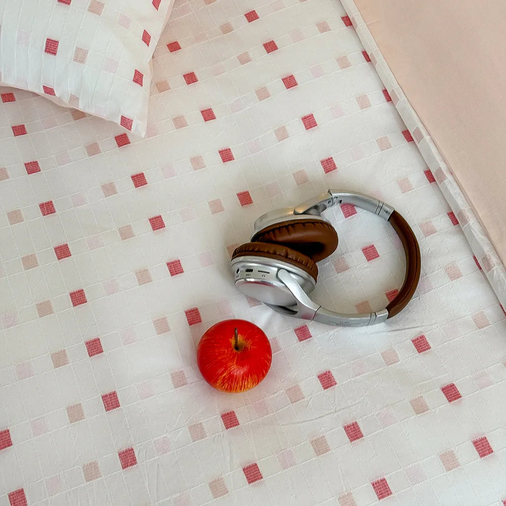 Check Jacquard Duvet Cover