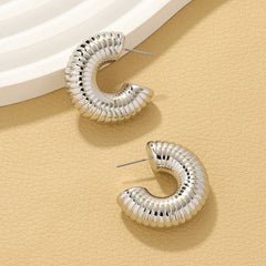 Exaggerate Big Round Circle Drop Dupes Chunky TearDrop Stainless Steel Earring