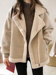Harajuku Faux Leather Fur Patchwork Coat