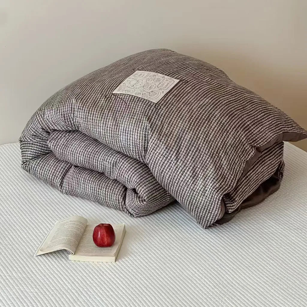 Cotton Houndstooth Jacquard Farmhouse Duvet Cover