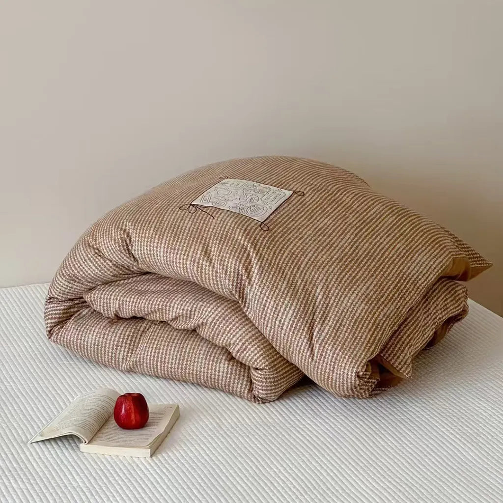 Cotton Houndstooth Jacquard Farmhouse Duvet Cover