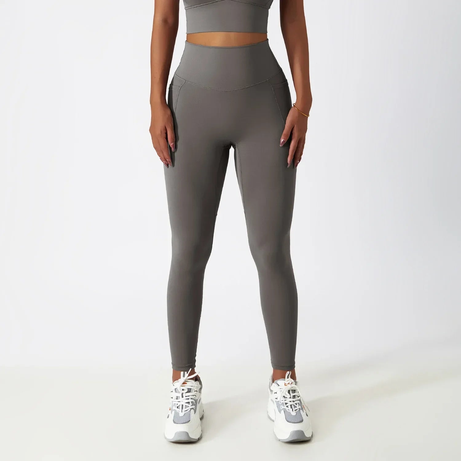 Breathable Pocket High Waist Elasticity Fitness Running Hip Lift Pants Sports Leggings