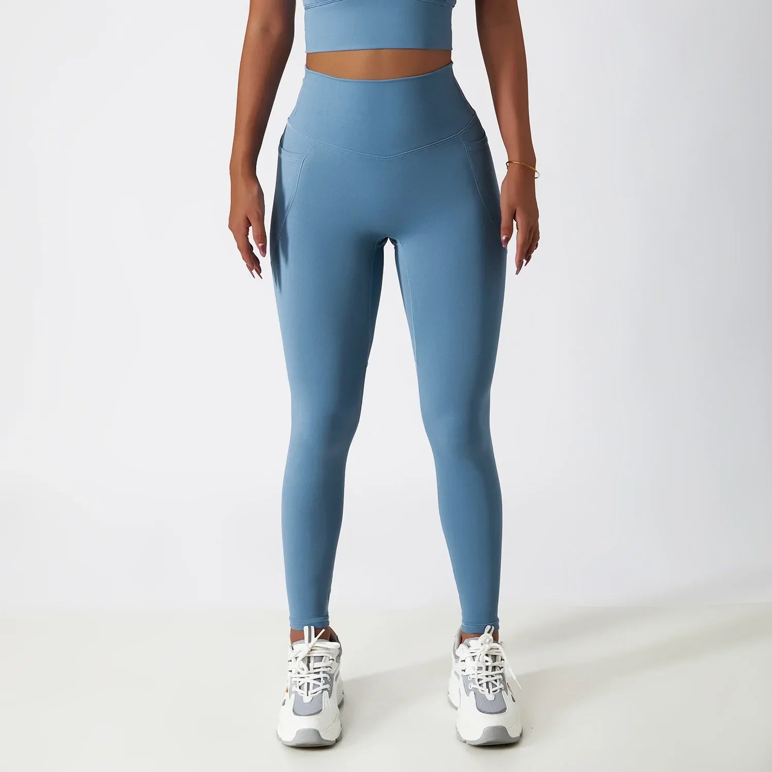 Breathable Pocket High Waist Elasticity Fitness Running Hip Lift Pants Sports Leggings