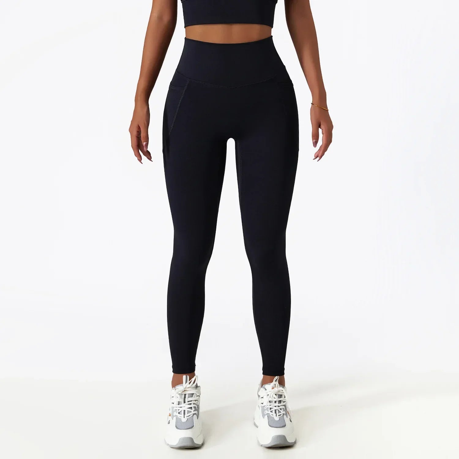 Breathable Pocket High Waist Elasticity Fitness Running Hip Lift Pants Sports Leggings
