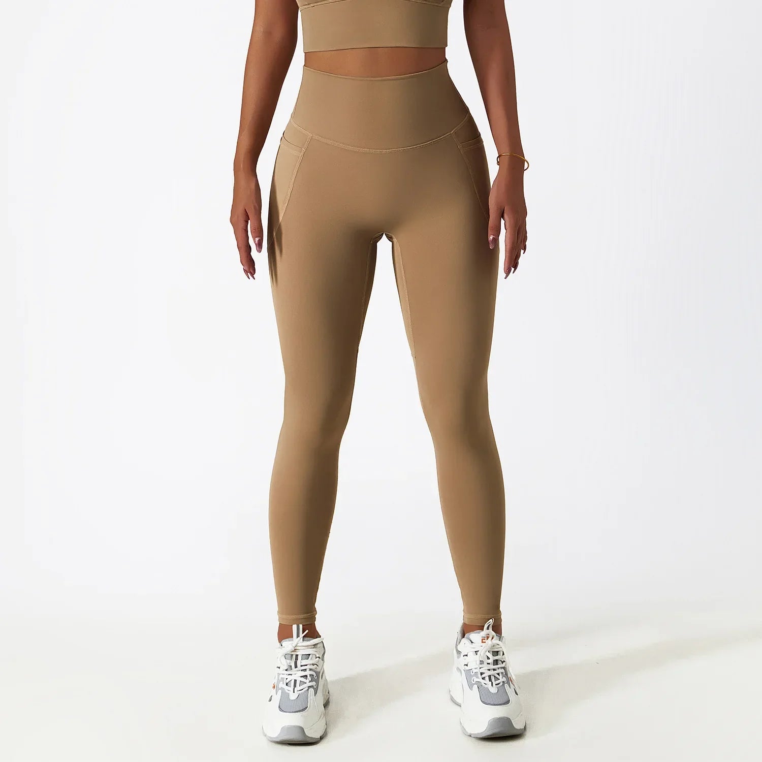 Breathable Pocket High Waist Elasticity Fitness Running Hip Lift Pants Sports Leggings