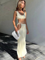 Fashion Button Up Top and Skirt 2 Piece Set