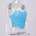 Sleeveless Fashion Strapless Bustier Corset Crop Tops Backless White Tops