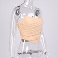 Sleeveless Fashion Strapless Bustier Corset Crop Tops Backless White Tops