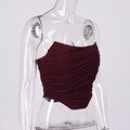 Sleeveless Fashion Strapless Bustier Corset Crop Tops Backless White Tops