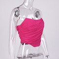 Sleeveless Fashion Strapless Bustier Corset Crop Tops Backless White Tops