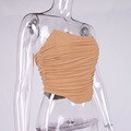 Sleeveless Fashion Strapless Bustier Corset Crop Tops Backless White Tops