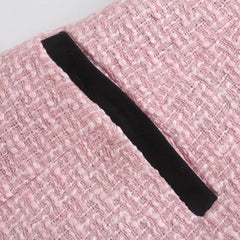 Pink Stitching Slim All-match Blazer