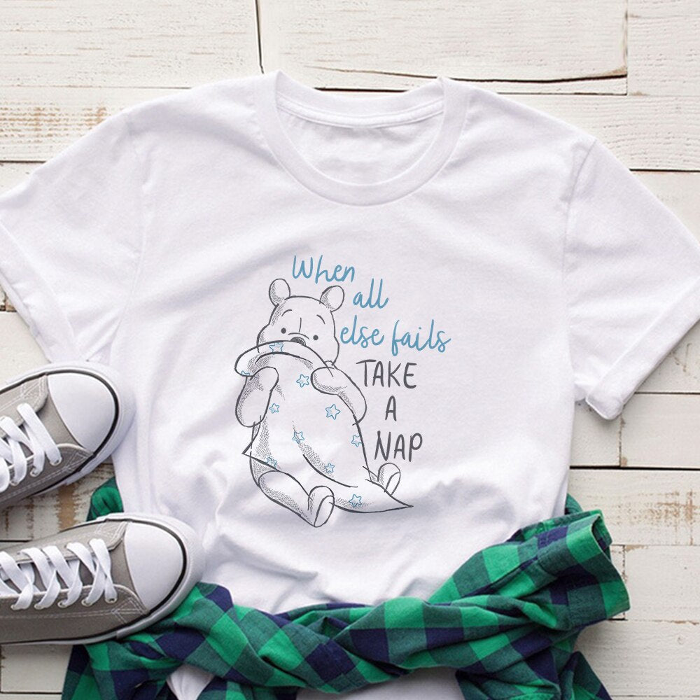 Disney Pooh Bear Kawaii WomenT-shirt