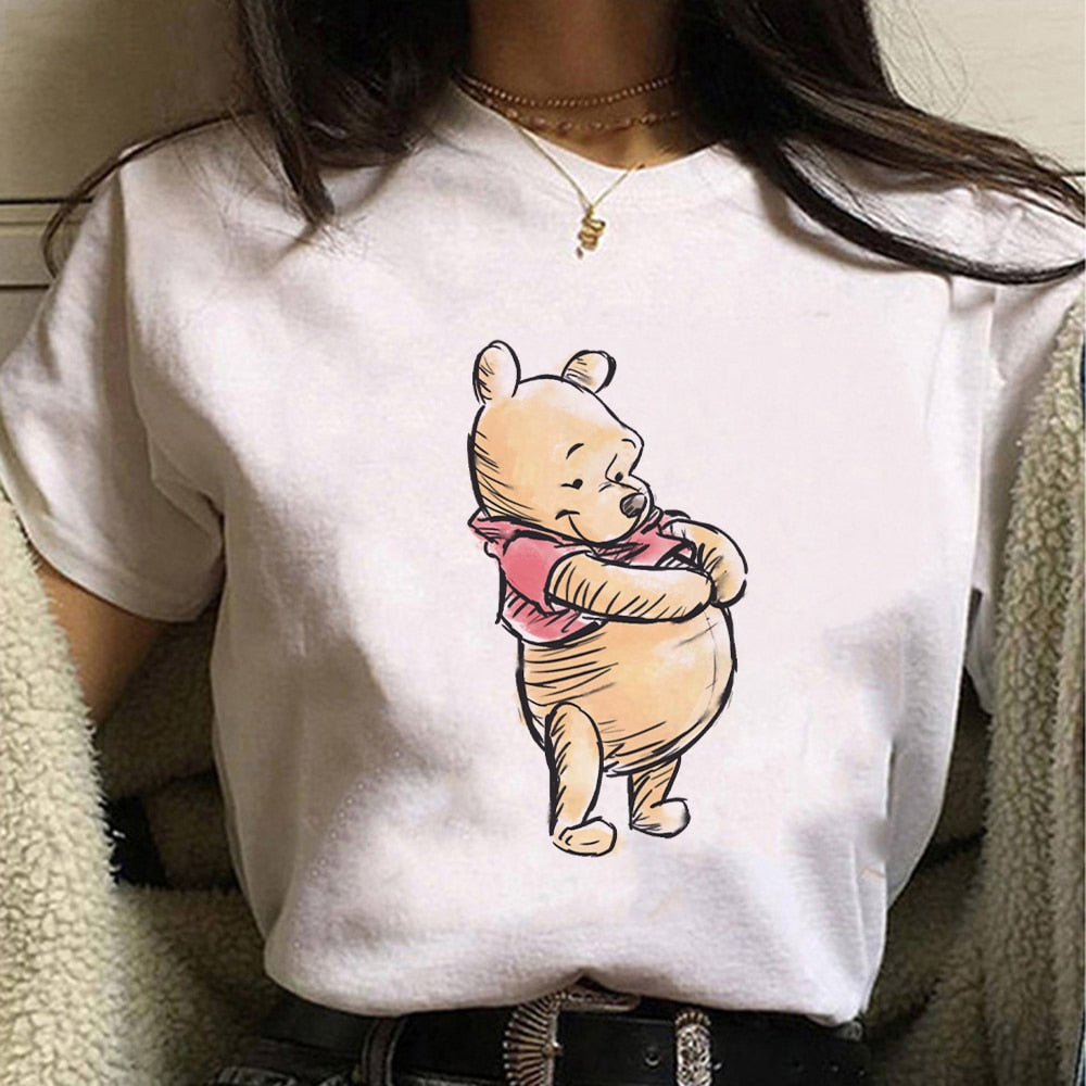 Disney Pooh Bear Kawaii WomenT-shirt