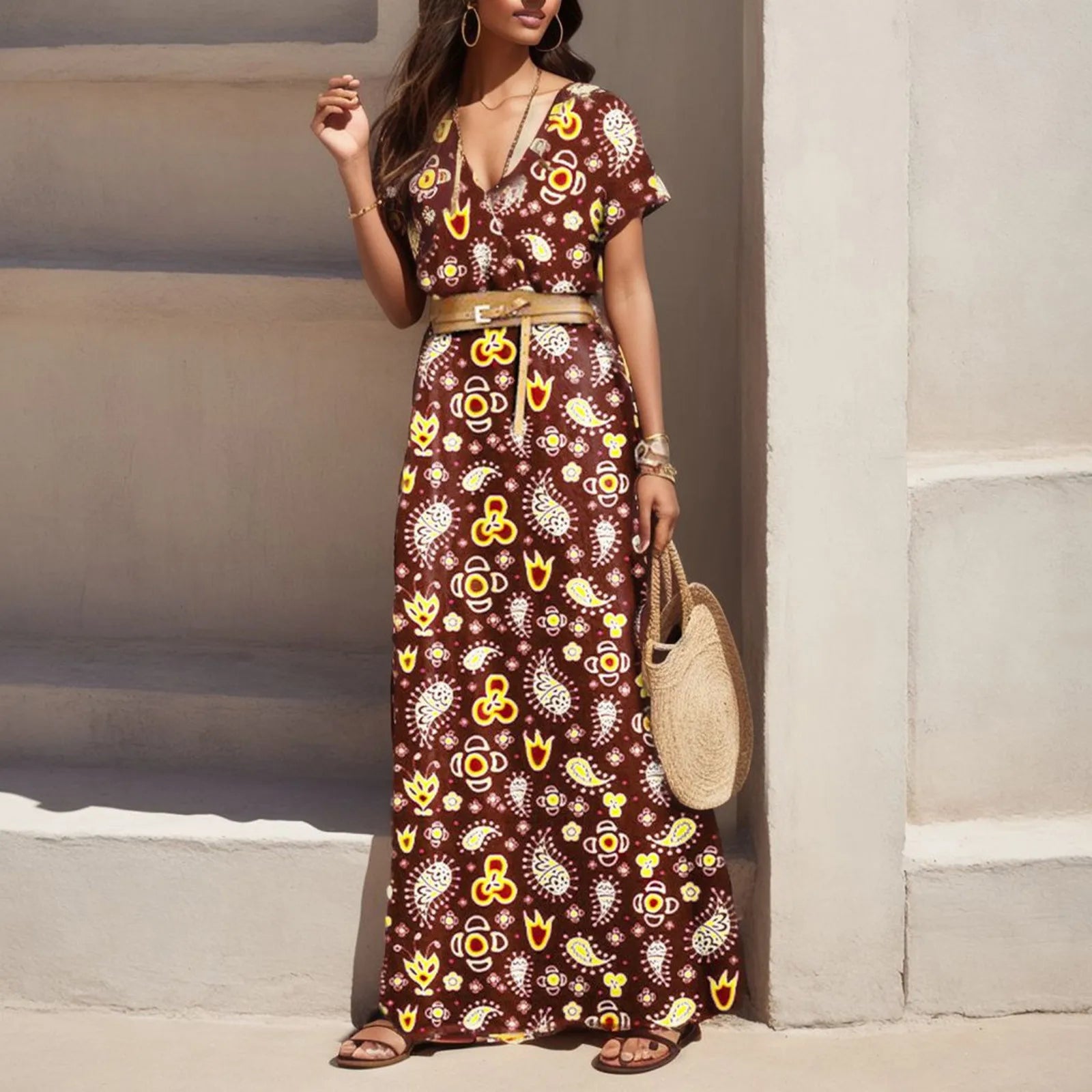 Party Daily Slim Sleeveless Cold Shoulder Solid Print Big Hem Casual Boho Dress