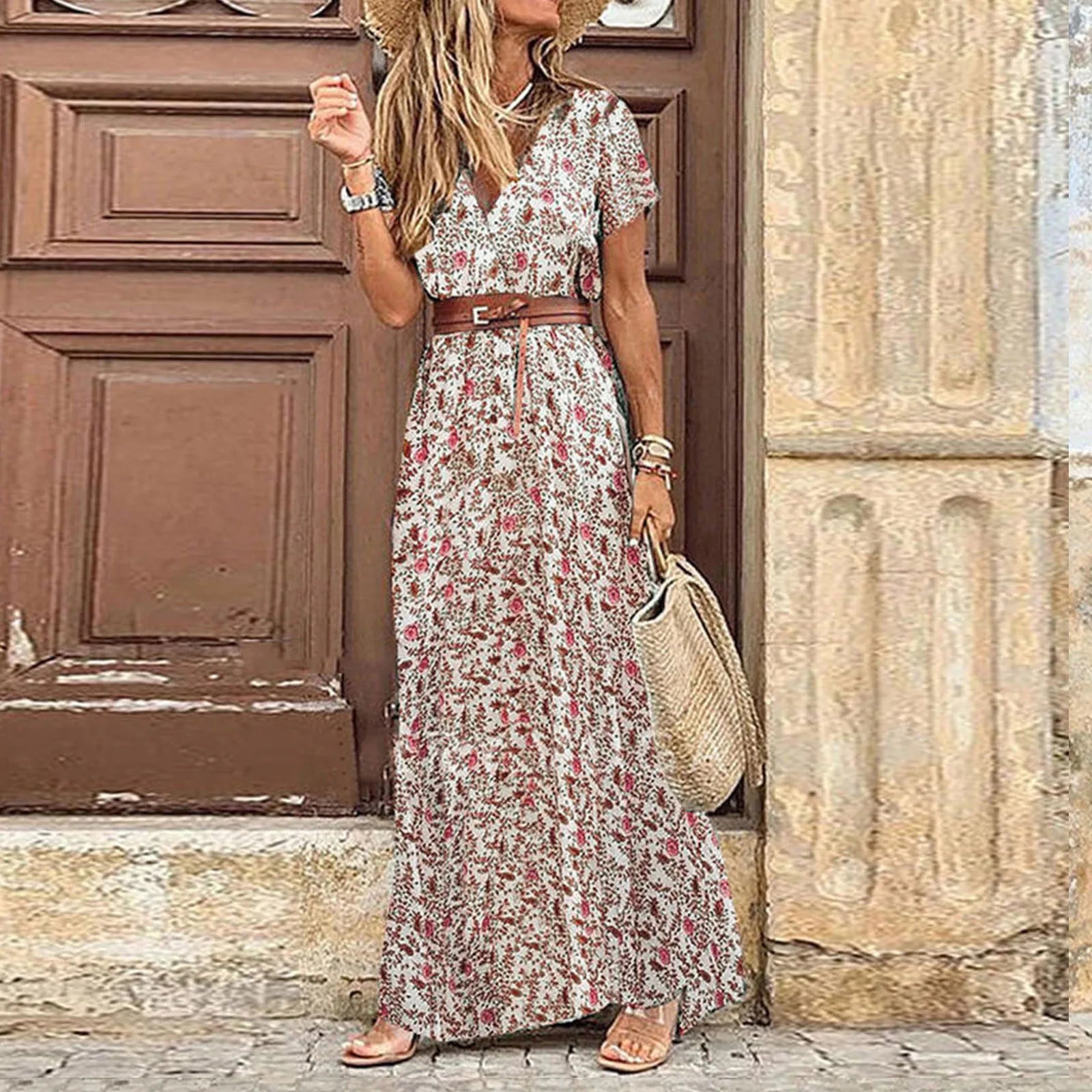 Party Daily Slim Sleeveless Cold Shoulder Solid Print Big Hem Casual Boho Dress