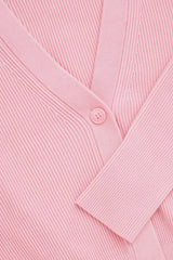 V-neck Ribbed Casual Bat-sleeve Cardigan Cardigan