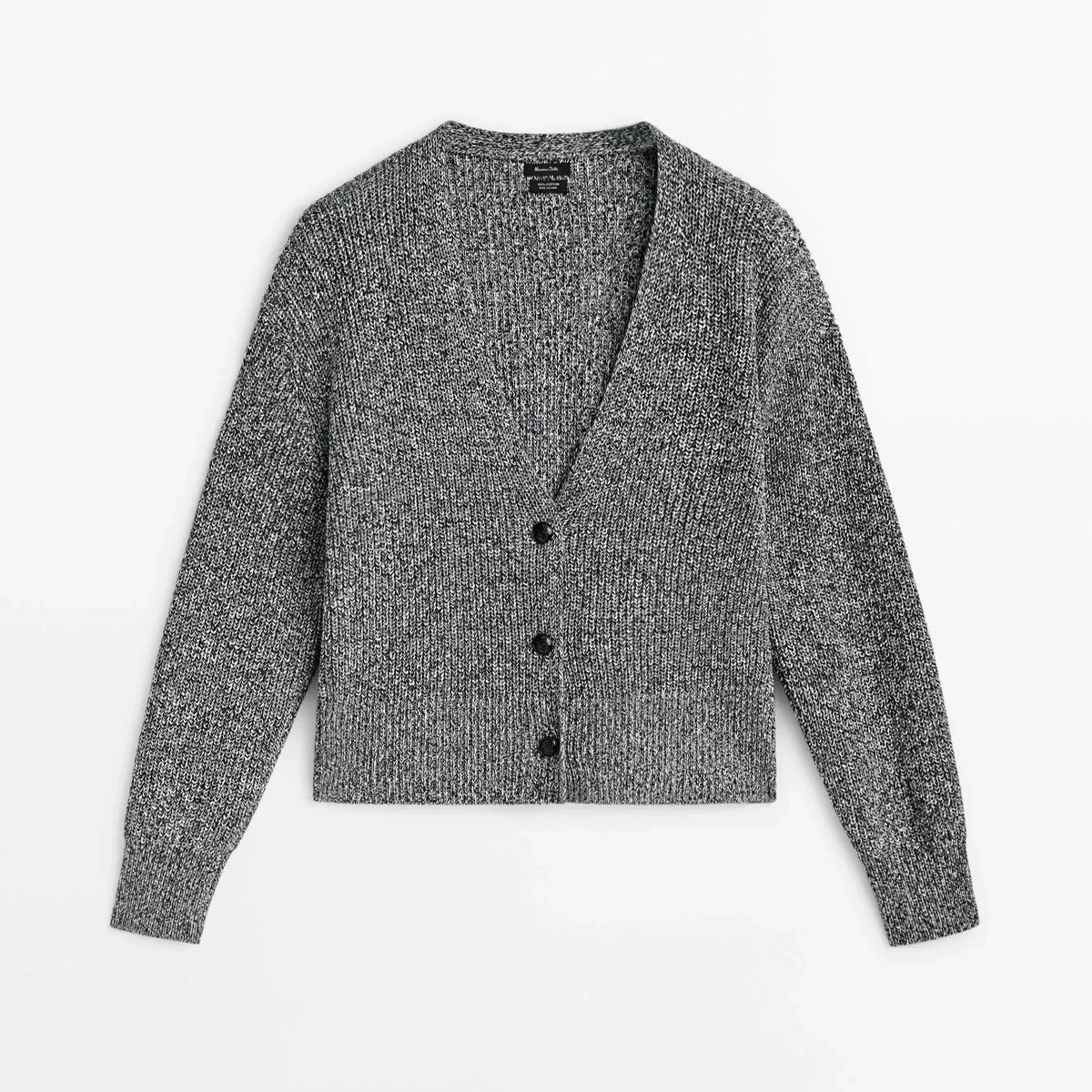 Casual Cotton Knitted Ethereal Two-tone Yarn Cardigan