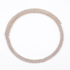 European American Fashion Crystal Rhinestone Bling Free Party Necklake