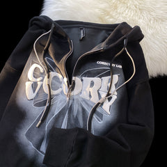 Cool Wind Bow Hooded  Zippe Jacket