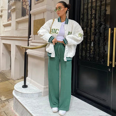 Autumn Winter New Embroidery Retro Style Cotton Coat